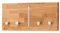Lomadox Massivholz Eiche Garderobenpaneel Wandgarderobe Garderobenleiste Kleiderhakenleiste 4 Kleiderhaken Metall 1 Klapphaken 50x22x2,5 cm