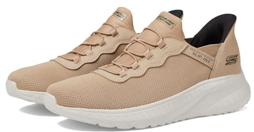 Skechers Herren Hands Free Slip Bobs Squad Chaos-Daily Hype Sneaker, Hellbraun, 45 EU Weit