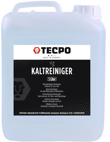 TECPO Limpiador en frío, 5 litros, para el compartimento del motor, para el suelo, desengrasante