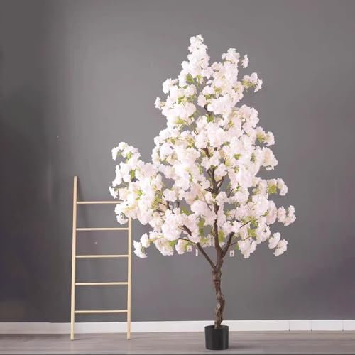 Pianta Artificiale da Interno Alberi Finti di Fiori di Ciliegio All'aperto per Decorazioni Domestiche Interne, Albero Artificiale Decorativo con Fiori di Ciliegio e Fioriera, Vaso di Ciliegio per L'in