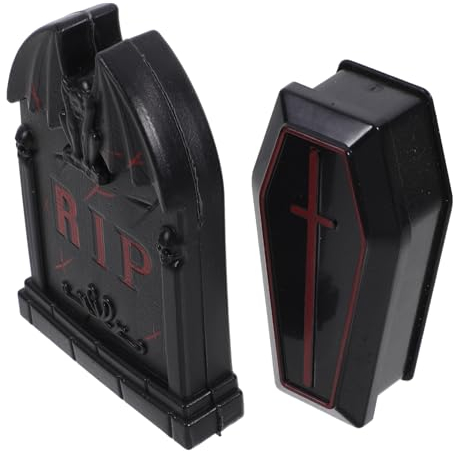 Zerodeko 1satz Halloween Grabstein Und Dekoration Gruselige Kunststoff Grabsteine Für Unheimliche Partys Und Halloween Deko Für Friedhofsthemen Und Spukhäuser