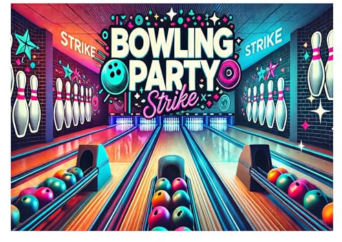 BIGADO 12x Einladungskarten Bowling Kinder Hochglanz Effekt Einladung Bowling Kindergeburtstag einfach zu beschriften A6 Format Einladungskarten Bowling Kindergeburtstag (Bowling)