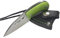 Cuchillo Cudeman 200-JV Modelo Yoda Mango en Juma Verde Hoja 6 cm. Acero Bohler y Funda de Cuero Negro