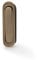 Flush Sliding Pocket Door Pull Handle - Antique Brass 70mm x 19mm Radius Edge