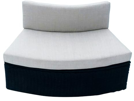 CANADIAN SPA CO. Banc avec Coussins pour spas Ronds et Hot Tub, Collection de Meubles de Bord, Osier résistant aux intempéries, Cadre en Aluminium antirouille
