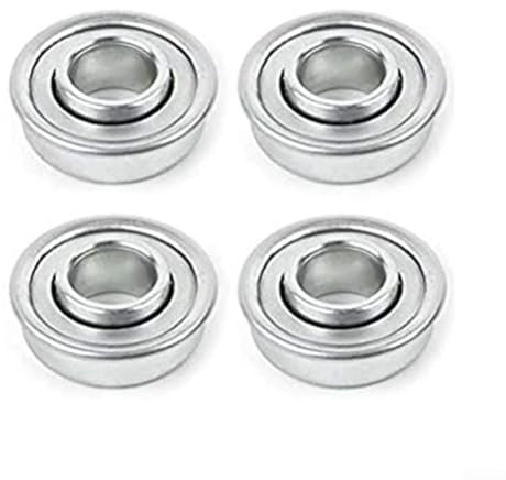Jayruit Lot de 4 roulements de roue pour tondeuse à gazon 12,7 mm x 28,6 mm en métal argenté pour un fonctionnement fluide