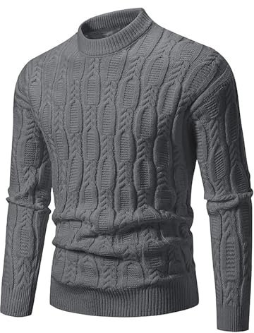 YCBMINGCAN Weißer Sweater Gestrickt Herren Winter Mode Sweatshirt Patch Regular Edition Schulter Ärmel Pullover Einfarbig Pullover Top Hoodie Herren Vintage Rollkragenpullover Herren Blau (Grey, XL)