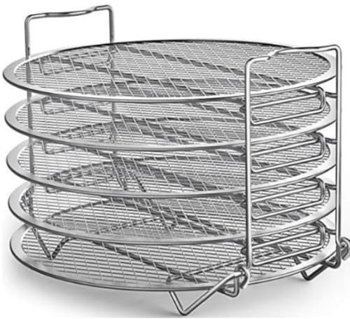 Dehydrator Rack Stainless Steel Stand Accessories Compatible with Instant Pot Air Fryer Crisp Lid 6 Quart Air Fryer Rack Stainless Steel Fit all 4.2QT - 5.8QT air fryer,Oven,Pressure Cooker