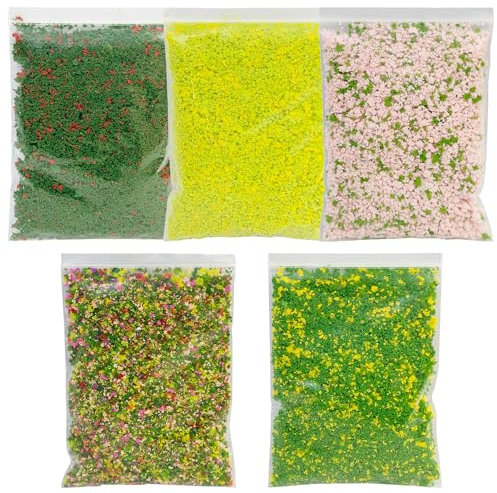 Cayway 5 Couleurs Modèle d'arbre Simulation Poudre d'arbre, Poudre de Simulation de Buisson de Fleurs de Diorama Arbres D'Architecture pour DIY de Paysage Landscape