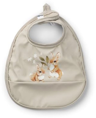 Elodie Details Baby Lätzchen mit Auffangschale - Abwaschbar - Skandinavisches Design - Wasserdicht - Bunny Darling