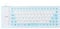 Clavier en Silicone, Clavier en Silicone Clavier Flexible sans Fil 85 Touches Clavier en Silicone Pliable en Silicone pour PC (BLUE)