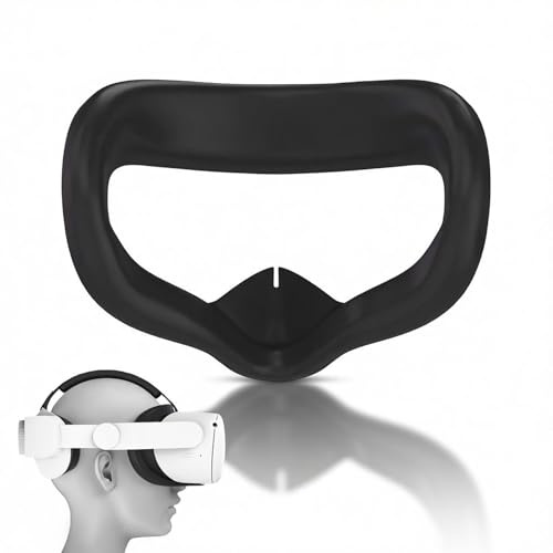 Coussin de protection faciale pour Oculus Quest 2, coussin de rechange en mousse anti-transpiration, accessoires d'interface faciale VR compatibles avec Meta Quest 2