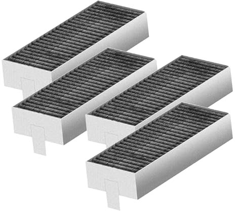 Btstil Lot de 4 filtres à charbon actif pour hotte aspirante Siemens HZ9VRCR0 17004796/Bosch HEZ9VRCR0 17004805/Neff Z821VR0 17004806/Gaggenau CA282111/Constructa CCZ9VRCRCR0 17006669