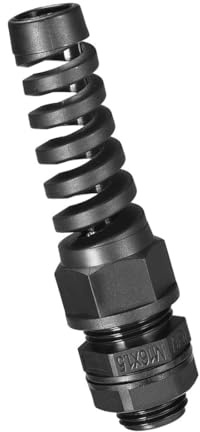 Unifizz M16 Kabelverschraubung, 4–8 mm, Drahtloch, wasserdichter Nylonverbinder mit Knickschutz und Kontermutter, 2 Stück
