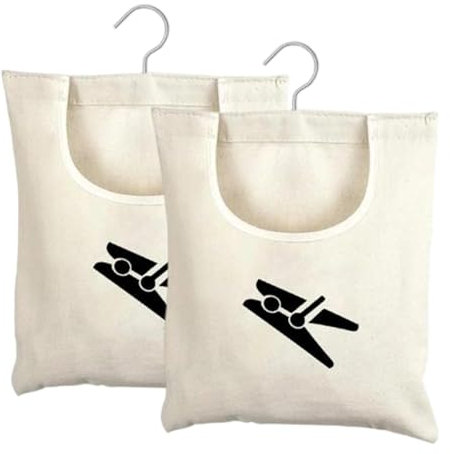 Colcolo 2 Bolsas para Guardar Pinzas de Ropa, Bolsas para Colgar Pinzas de Ropa para Armarios Y Hogares.