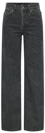 ONLY Damen Onlmadison Blush Zebra Hw Wideleg DNM