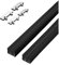 Rail de porte coulissante en verre de 5 mm – Kit de rails coulissants noirs for armoire, bibliothèque et vitrine.(90cm)