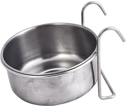 Ranley Vogelschalen für Käfige | Futterstation für Volieren, Futterschale aus Edelstahl, auslaufsicher, Wasserspender für Käfige, Reisen, Nymphensiten