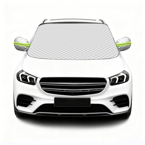 Sonnenschutz Auto Frontscheibe, Frontscheibenabdeckung, Sonnenschutz Auto Frontscheibe Außen Schnee, EIS, Frost, Staub und UV Schutz; Geeignet für Limousinen, Nutzfahrzeuge, LKW und SUV, 150 x 100cm