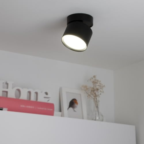 Aufbauleuchte schwenkbar GX53 - Farbe: schwarz - LED Leuchtmittel: 6W neutralweiß dimmbar