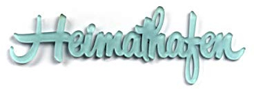 Acryltypo® 3D Wandtattoo - Heimathafen - Wohnzimmer Wandspruch Acryl satiniert, Größe S Wandsticker Wandbild selbstklebend Wanddekoration Wandaufkleber Wanddeko