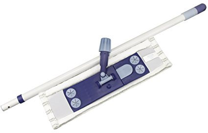 Limpando 3er Wischer Set für Bodenreinigung | mit stabilem Magnet-Klapphalter, Wischbezug und praktischem Teleskopstiel | Mopp-Klapphalter auch für einfaches Bodentuch