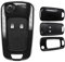 Klapp Schlüssel Cover Harthülle Metallic Schwarz kompatibel mit Opel Astra J Corsa D Meriva Insignia Zafira Adam