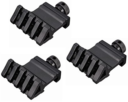 3 Stück 45 Grad Winkel Tactical Scope Mount Aluminium Offset 4 Slot Seitenschiene RTS Airsoft 45mm 20mm Picatinny Weaver Laser Basis Adapter