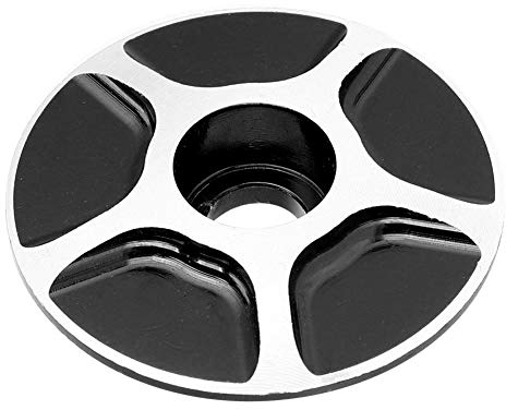 VGEBY Fahrrad Headset Top Cap, Fahrrad Steuersatz Kappe Aluminium Threadless Fahrrad Ahead Headset Stem Teile Ersatz(Schwarz)