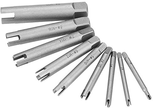 9 Stück Schraubenausdreher Set, Beschädigte Schrauben Gewindebohrer Entferner aus Schnellarbeitsstahl, zum Entfernen abgestreifter Schrauben und Bolzen(#B)
