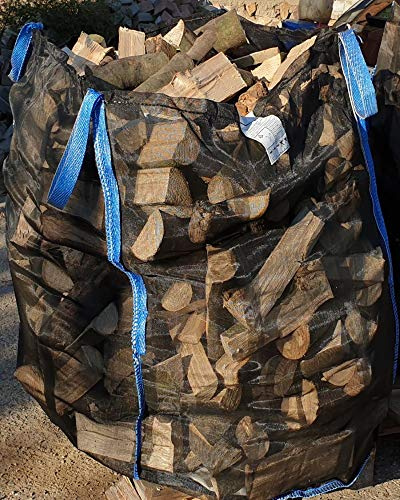 7 Stück Premium Holzbag Big Bag für Holz Brennholz Woodbag Brennholzsack Netz BigBag 100 * 100 * 160cm (ohne Holz)
