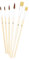 TSI Set de pinceaux de Peinture, Lot de 6, Tailles: (Ronds) 2,4,6,10 et (Plats) 8,12, Tige Naturel, N° d'art. 49106