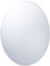 Beliani Badspiegel LED-Beleuchtung oval Silber 80x60 cm mit Antibeschlagsystem Mazille