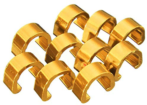 10 Pcs Aluminium Bike Bicycle Brake Cable Buckle Housing Hose Guide C-Clip for Holding Brake Derailleur Shift Cables