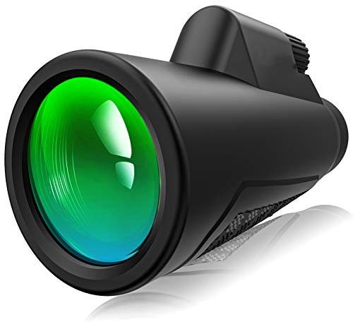 FOGUO Monokulare Teleskop, Monokular Fernglas, Handy Teleskop 12X50 HD mit Handy Halterung Stativ, IPX7 Wasserdicht for Vogelbeobachtung, Camping, Wildlife-Landschaft