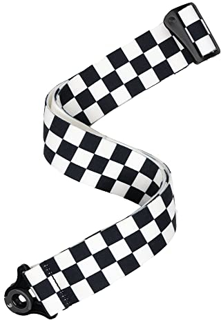 Planet Waves D'Addario Accessories Auto Lock Gitarrengurt - Gitarrengurt mit Verschluss - Locking Guitar Strap - Skater-Schachbrett, Polypro