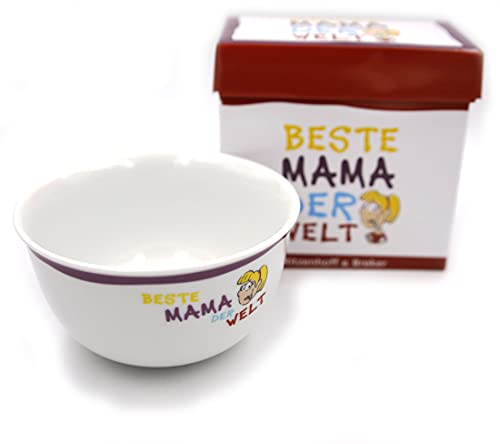 Müsli-Schale Beste Mama der Welt im Geschenk-Karton, 14x8cm Porzellan Schüssel Ritzenhoff & Breker Geschenk-Set