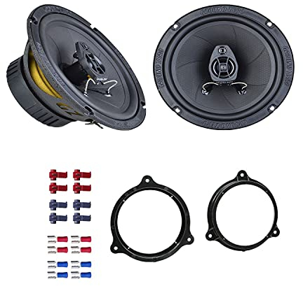 Ground Zero GZIF 6.5 Lautsprecher mit Einbauset passend für Nissan Qashqai (J10) 2007-2014 Türen vorne/hinten 240 Watt 165mm 2 Wege Koax