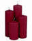Spetebo Echtwachs Stumpenkerzen Farbe 4er Set - bordeaux rot - Advents Kerze in 4 verschiedenen Höhen - Weihnachten Winter Advent Laterne Windlicht Dekoration
