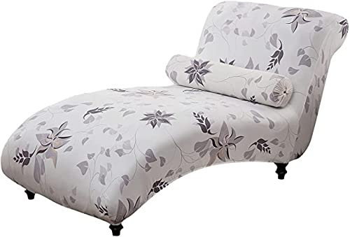 QHDXL Stretch Relaxliege Schonbezug ohne Armlehnen Elastische Chaiselongue Schonbezüge Abdeckung Liegesessel Bezug Sofabezug rutschfest Relaxsessel Bezüge Hellgrau (Color : Color-27)