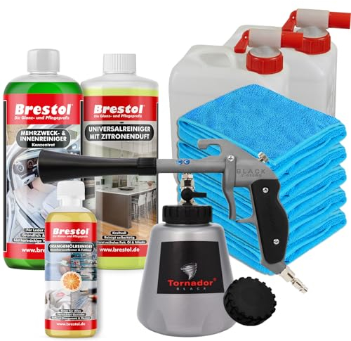 Brestol® TORNADOR Black Z-020RS mit Feder Impuls-Technik Aktuelles Modell Set Universalreinigung Konzentrate zum wirtschaftlichen Anmischen
