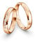 JC Trauringe Gold 585 Gold Paarpreis Poliert I Partnerringe Rotgold mit Gravur in edler Schatulle I 2 Hochzeitsringe Herrenring ohne & Damenring mit Zirkoniasteine I ICT47