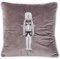 DECORATORE Bestickter dekorativer Kissenbezug Weihnachten Nussknacker Samt Premium Nussknacker-Design – Weihnachtskissen für Sofa, Schlafzimmer, Café, Garten, Geschenkidee, Geburtstag - 45x45cm