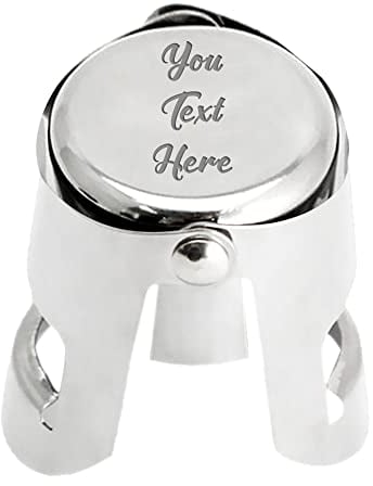 Personalised Wine Stoppers Champagne Stopper Prosecco Stopper Gift Christmas Custom Gifts for Women Wife Friends Him Moscato Spumante Sparkling Bottle Stoppers(Any Text 1)