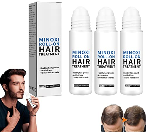 Re:ACT Minoxi Roll-On Hair Treatment,2023 New Hair Growth Serum,Hair Regrowth Treatment With Added Natural Hair Growth Vitamins,Stimulate Hair Follicles for Men & Women (3pcs)