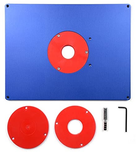 Plaque d'insertion de table de toupie, plaque de défonceuse en aluminium pour travail du bois, scie à table, débroussailleuse, machine de gravure multifonction