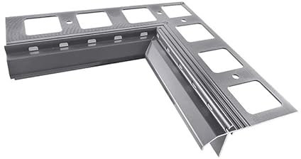 Renoplast® Aluminium Innenecke 90° für Traufprofil K20R Grau | Fertigstellung von Terrassen und Balkonen | Harzböden | Wasser ablaufsysteme Winkelprofil | Pulverbeschichtetes