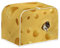 COEQINE Cheeses Print Toaster Dust Cover With 2/4 Slice Long Slot for Fingerprint Protector for Women Men Giftable Size S