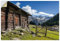 ARTland Wanddeko Wandtattoo selbstklebende Vinylfolie 60x40 cm Alte Hütte Bauenhof Alm Natur Berge Alpen Steiermark Österreich U4RH
