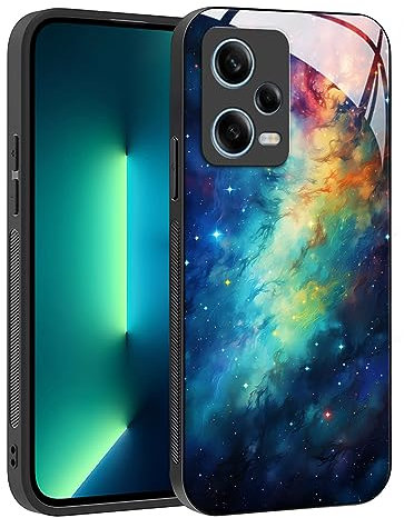 YUXING Funda para Xiaomi Redmi Note 12 Pro 5G - Diseño de Patrón Geométrico Arte Abstracto Vidrio Carcasa, Antichoque Anti-Slip Anti-Scratch Case (Starry Sky)